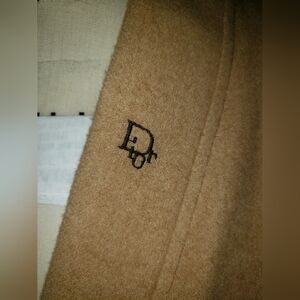Christian Dior Tan camel 100% Wool chambre robe maxi duster kimono cardigan
